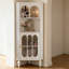 Buffet décoratif rétro en bois massif blanc