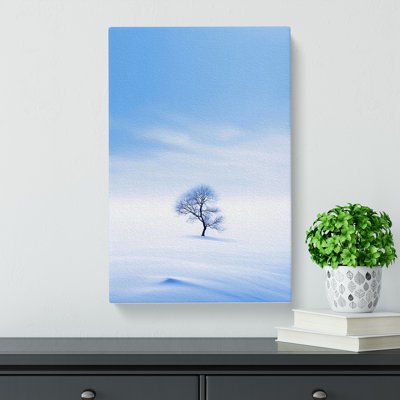 Winter Landscape Minimalism No.2 - Wrapped Canvas