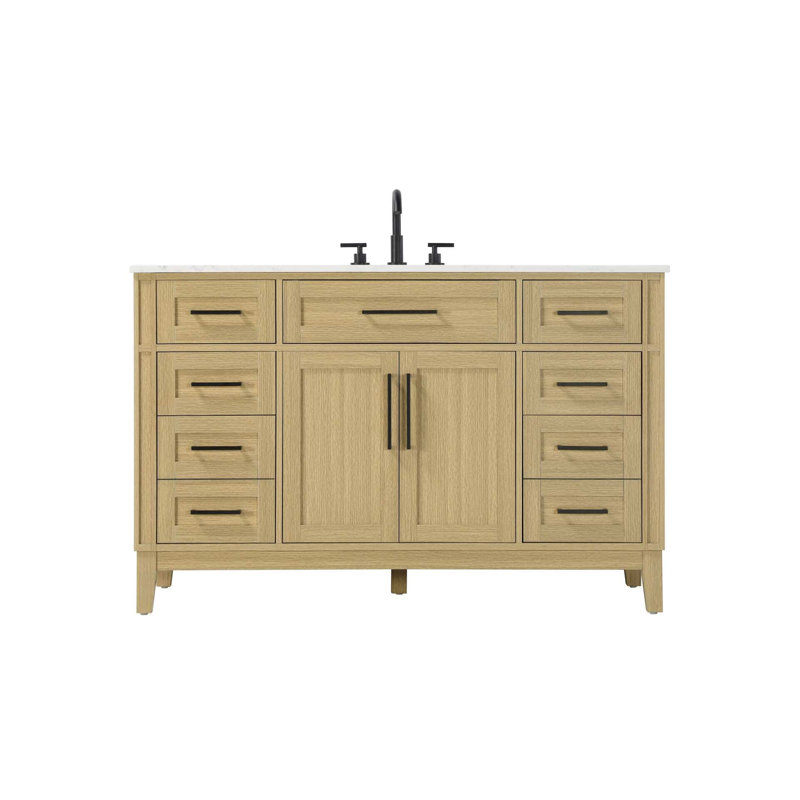 Meuble-lavabo simple 54 po brun miel, Brun miel, 54"