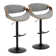 Swivel Upholstered Adjustable Height Counter Stool with Metal Frame