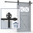 Matte Black Steel Single Door Barn Door Hardware Kit Standard Single-59061556