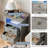  2 -Drawer Nightstand With Charging Station And Led Lights, Bed Side Table And End Table With Open Storage(Set Of 2)-1923474020