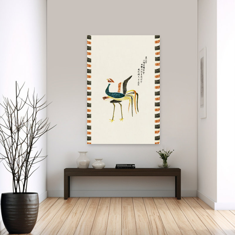 Art contemporain, art mural oiseau contemporain, H 60 po x l 40 po