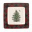 Christmas Tree TARTAN SQUARE PLATTER 10"