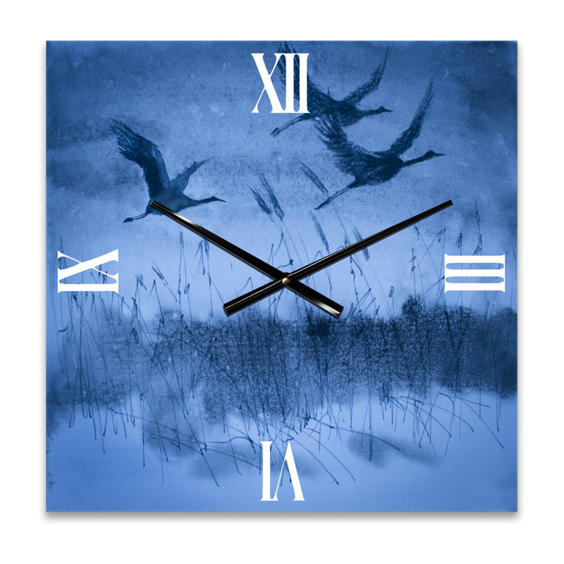 Horloge murale grues en vol pendant la soirée, Petit