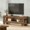 Meuble télé Farmhouse pour meuble télé 55 po avec tablette ouverte 2 niveaux 59,06 po