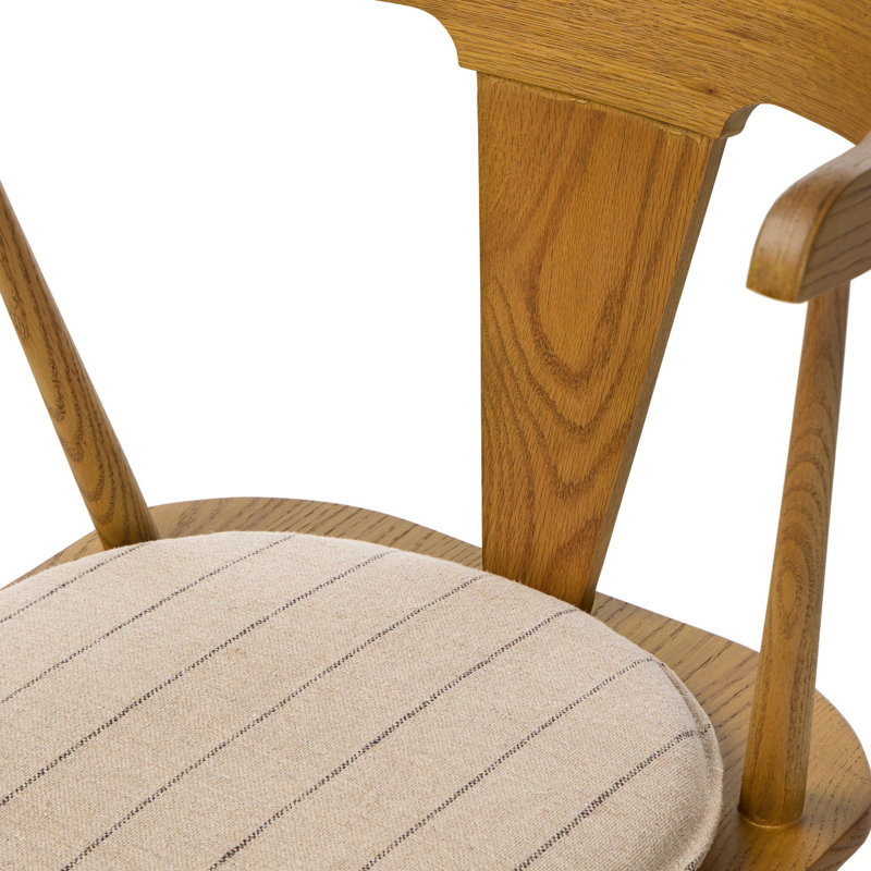 Ripley Dining Chair with Cushion, Lavon Flint, Sandy Oak