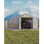 Abri d'auto entièrement fermé en métal 236 x 139 pouces, abri de garage vertical en acier avec porte pour homme, abri extérieur toutes saisons pour le rangement des VUS berline