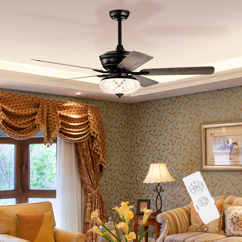 Ceiling Fan with Light Kit, Gray