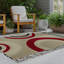 Tapis intérieur / extérieur circulaire en polypropylène tissé à la machine beige et beige Bunce-25123947