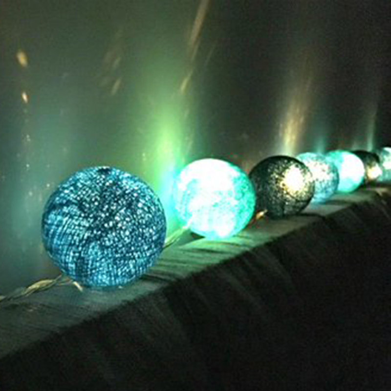 Misti LED Cotton Ball String Light, 20 Lamps - 5 Metre Long