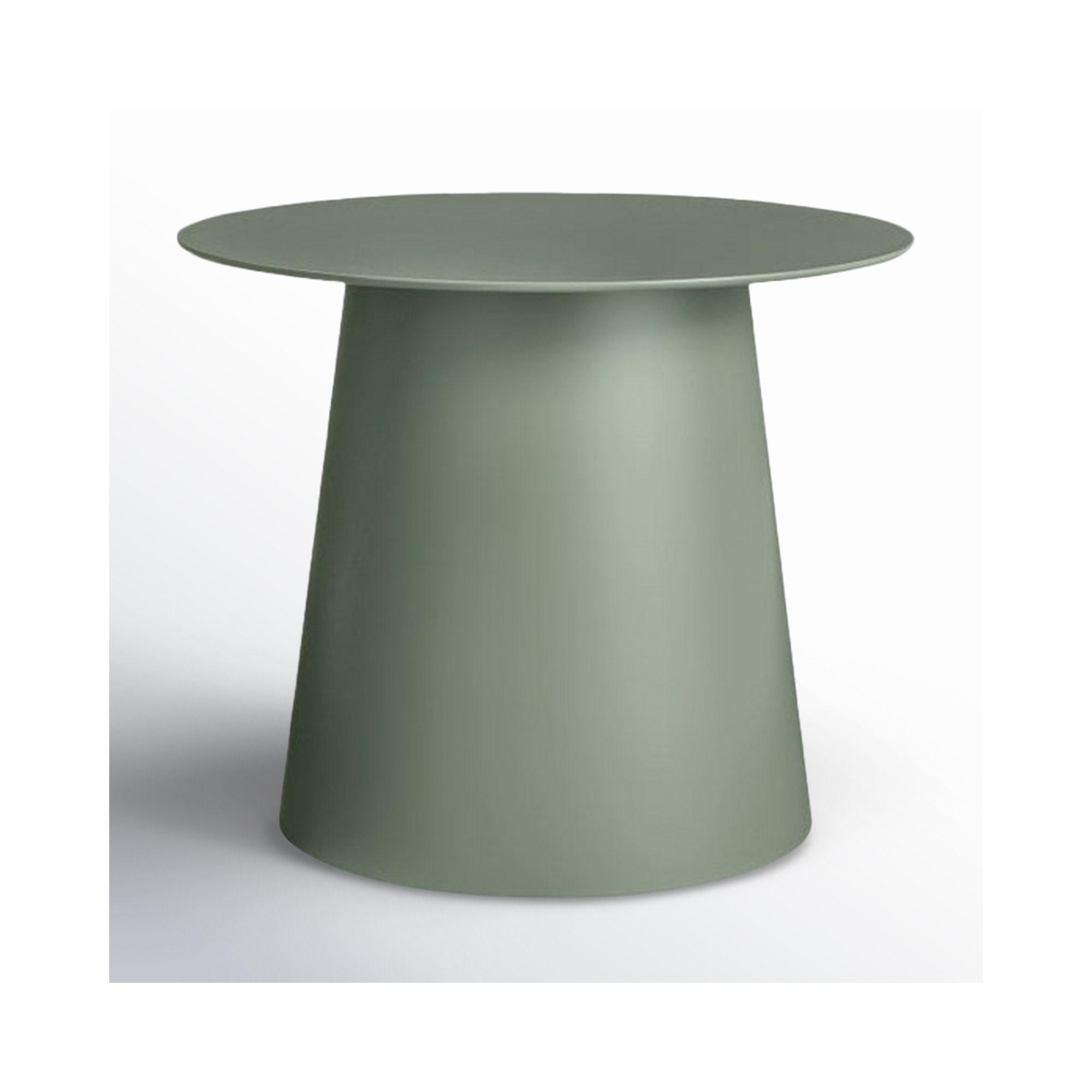 Circula Single End Table, 12" H x 15" W x 15" D, Gray Green