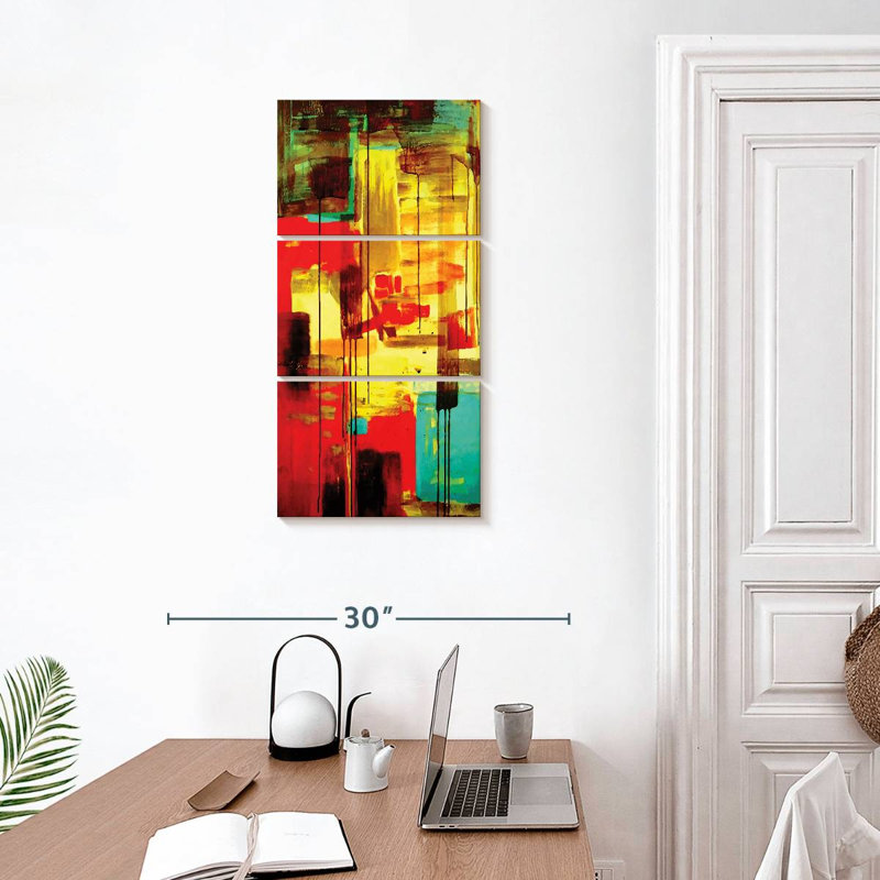 Composition en acrylique Jacobien, H 32 po x l 15 po