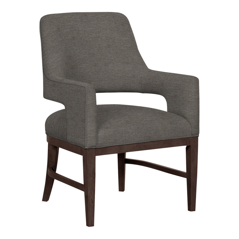 Josie Grande Upholstered Arm Chair, Tobacco, Perigold Palmetto Verdigris