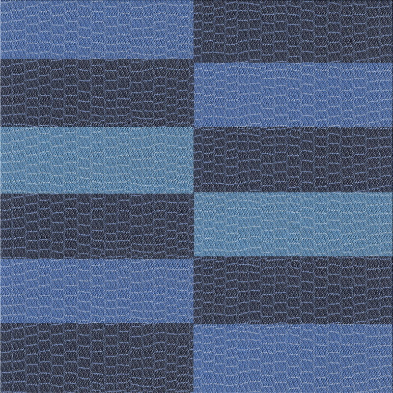Tapis mauve/bleu à motifs, Carré 5 pi