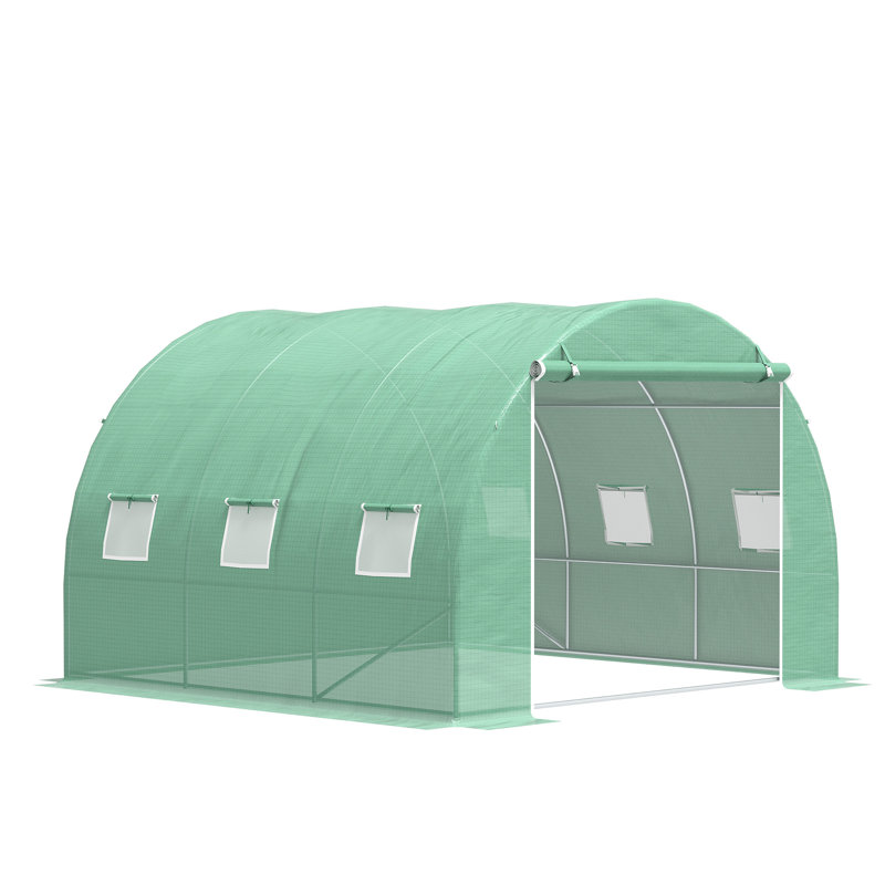 Outsunny 10' X 10' X 6.5' Walk-In Tunnel Hoop Greenhouse