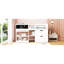 Twin Size Low Loft Bed In White With Rolling Desk - Solid Wood For A Comfortable Bedroom Desk, Shelf, And Useful Space