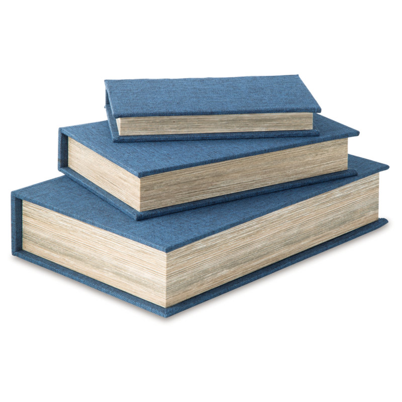 Wistrom 3 Piece Fabric Book Box Set
