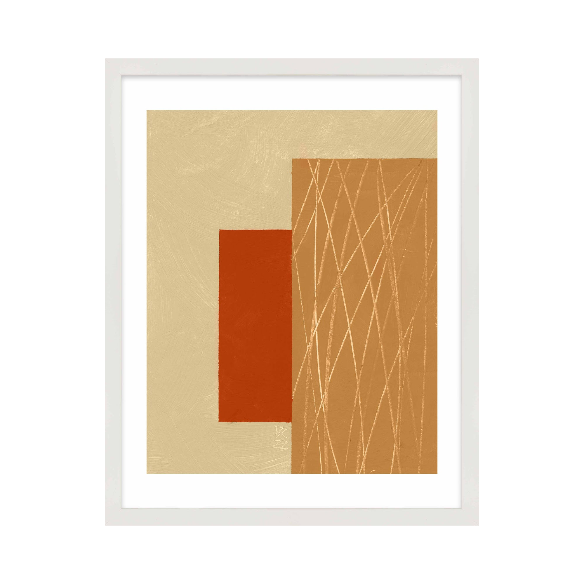 Rhythm 1 by Robert Kamnatnik, 20" H x 16" W x 1.25" D, White