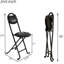 Chaises pliantes portatives 2 pièces avec support pour le dos, sièges rembourrés pour plusieurs utilisations - Petits espaces de conception compacte, cuir d'acier et de polyuréthane, stabilité des pieds en X, repose-pieds, siège facile à nettoyer, siège de 17 po-626679378