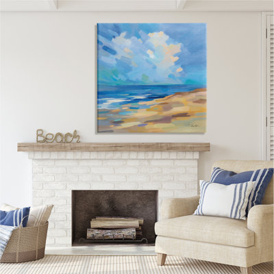 " Abstract Beach Painting " by Silvia Vassileva Painting Print