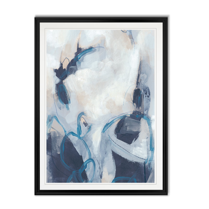 «Blue Process I», reproduction d'art sur toile, H 30,5 po x l 42,5 po x P 1,5 po, Cadre noir