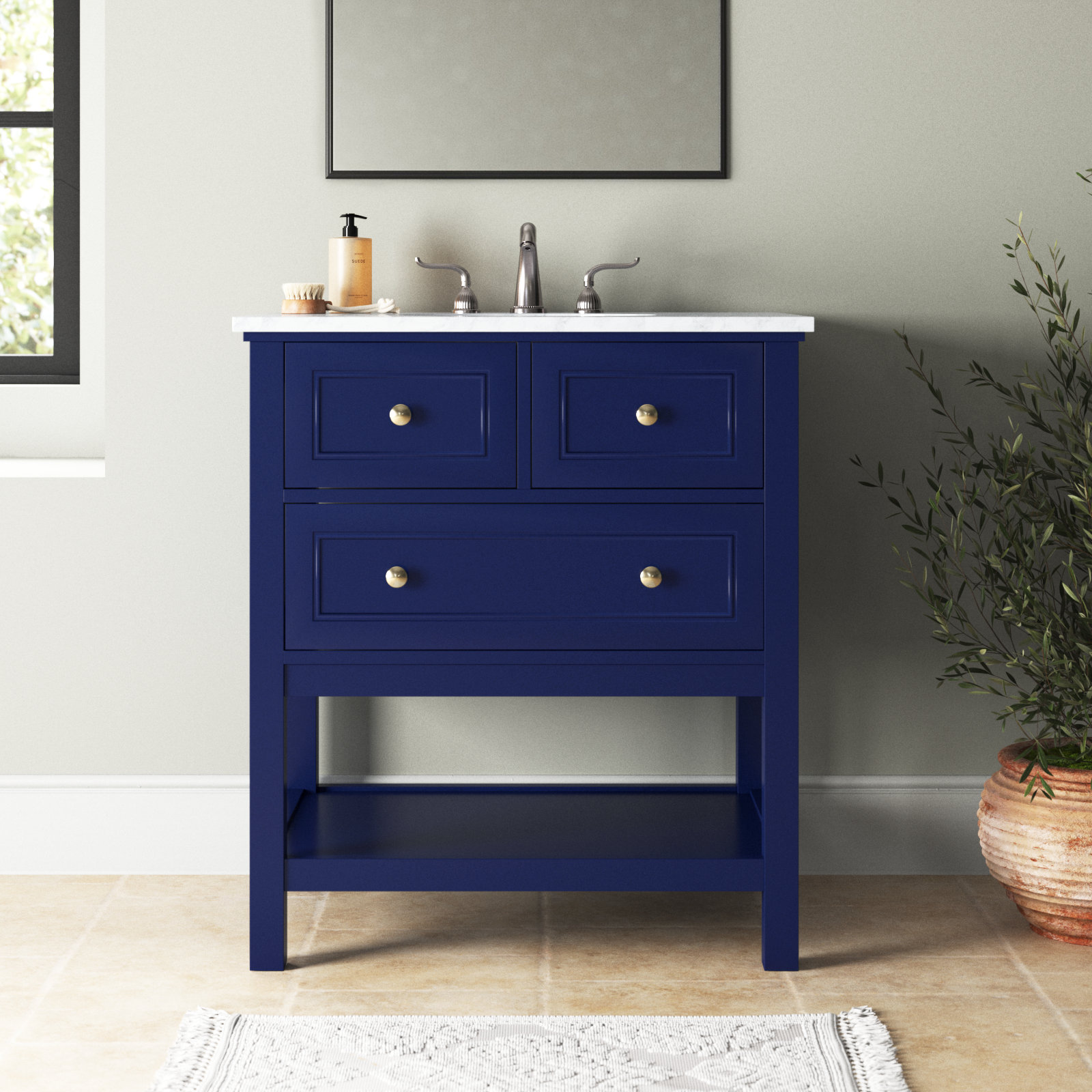 Bonsai 30'' Single Bathroom Vanity, Blue