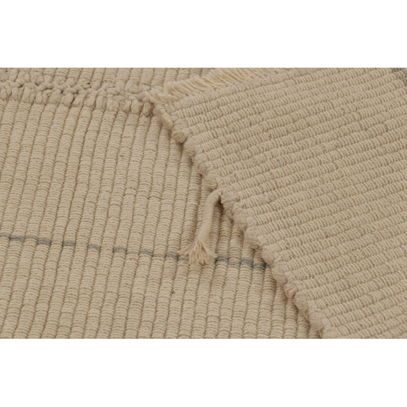 Rez Kilim Area Rug in Beige, Gray