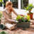 Vaneka 18-in Width Plastic Fluted Window Box Planter With Saucer Tray-1065338178