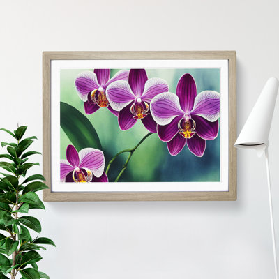 Luscious Orchid Flowers 1 Piece Single Picture Frame Wall Art