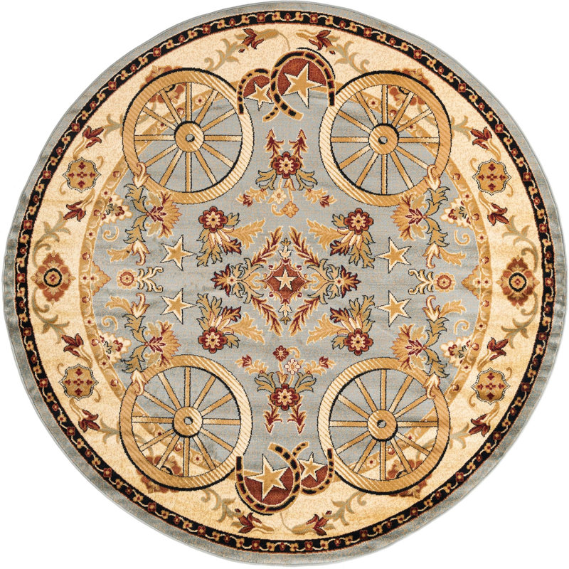 Athallia Oriental Indoor Rug, Round 7'10"
