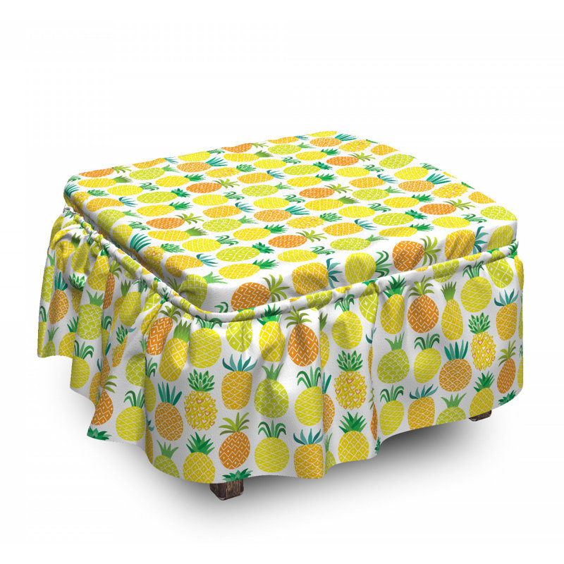 Housse pour de repose-pieds hawaii fruits