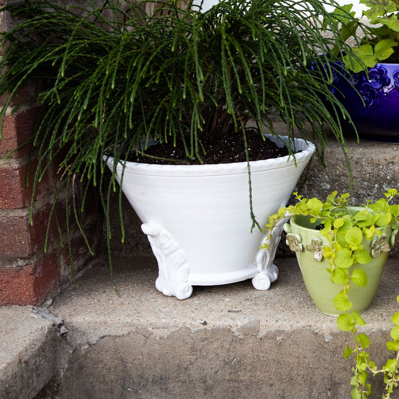 Rustic Garden Handmade Planter, 6.75" H x 9.5" W x 9.5" D