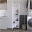 Armoire de rangement Buccan, blanchisserie, finition blanche