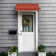 Awntech Charleston Acrylic Fabric Awning with Iron Scroll Arms