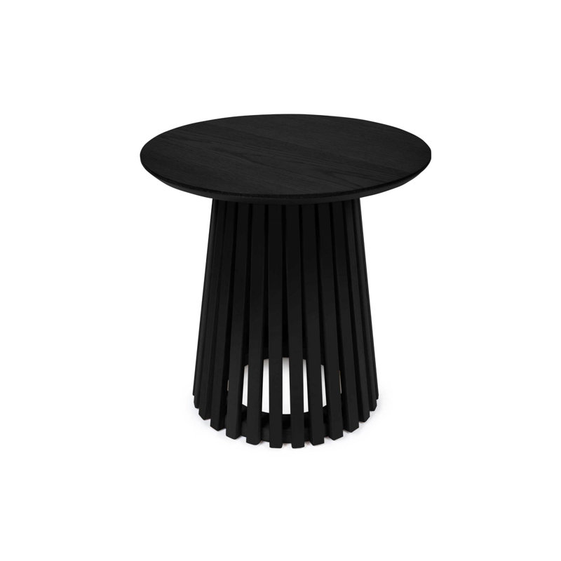 Dejania Pedestal End Table, Black