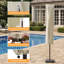 Housse de parasol de patio résistante à l'eau, housse de parasol extérieure résistante aux intempéries pour parasols en porte-à-faux décalés, protecteur de parasol de terrasse imperméable pour porche de jardin-237401352