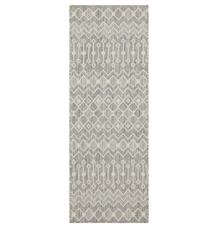 Silver Indoor/Outdoor Area Rug - 2 Ft. 7 In. X 7 Ft. 3 In., Runner 2'7" x 7'3"