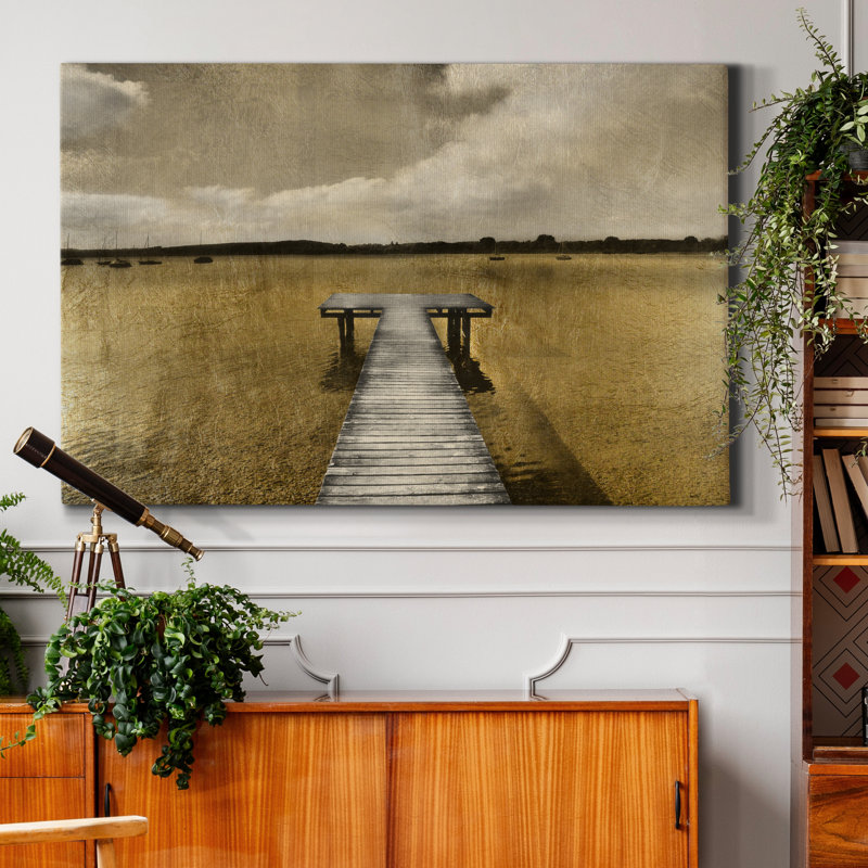 Golden Pier - impression sur toile tendue, H 12 po x l 8 po x P 1 po
