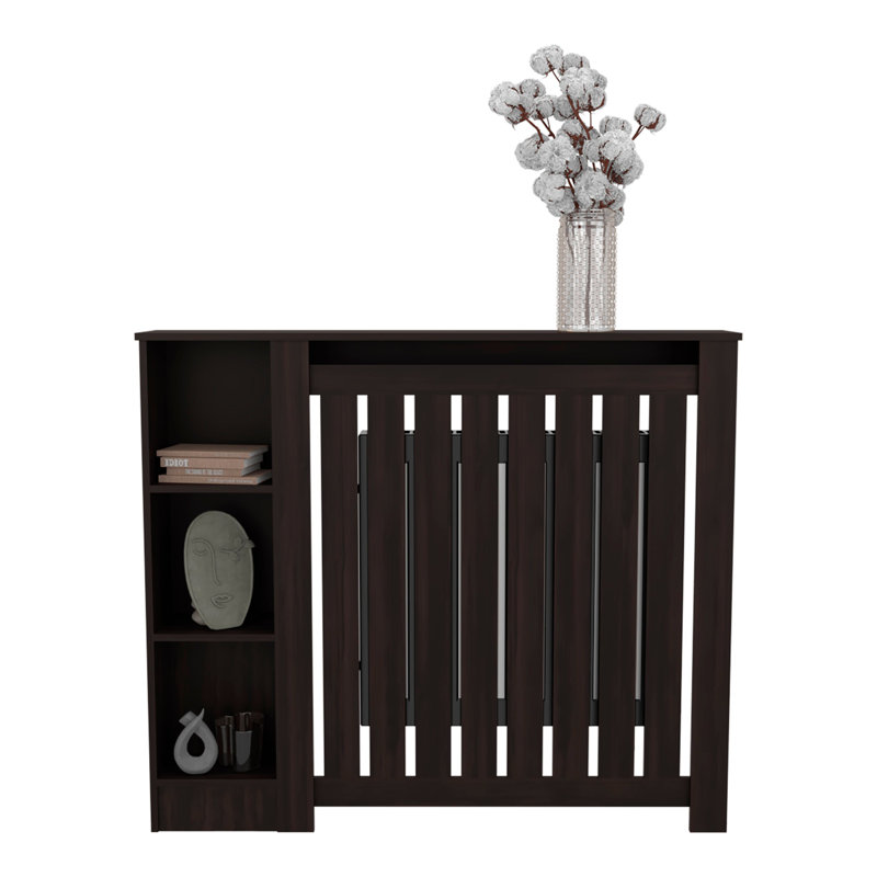 Couvercle de radiateur avec rangement, espace et économie de risque, Noir