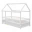 Lit de plancher en bois avec cadre de toit de maison-870648948-870648949