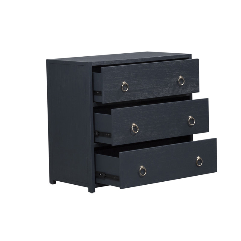 Ballentine 3 Drawer Accent Chest, Navy