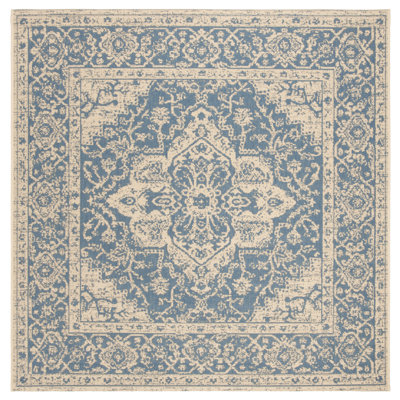 Danya Blue/Cream Indoor/Outdoor Area Rug
