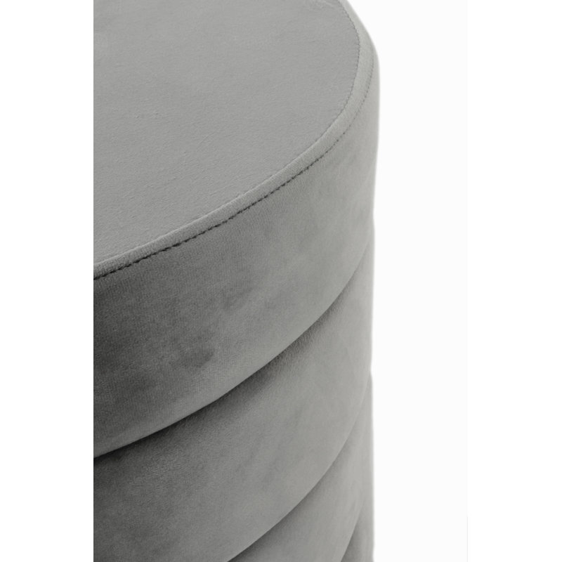 Iron Accent Stool, Grey
