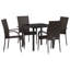 Garden Dining Set 5 Pcs PE Rattan-2068868228