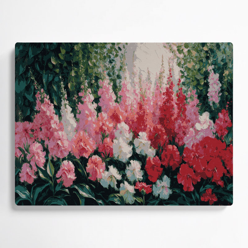 «Botanical Impatiens», art mural en métal bleu, H 20 po x l 30 po
