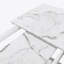 Table de salle à manger moderne, extensible, avec plateau de table en marbre blanc imprimé et panneau de fibres à densité moyenne-1130361493-1130361498