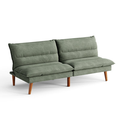 Torrence 70'' Corduroy Fabric Futon Couch