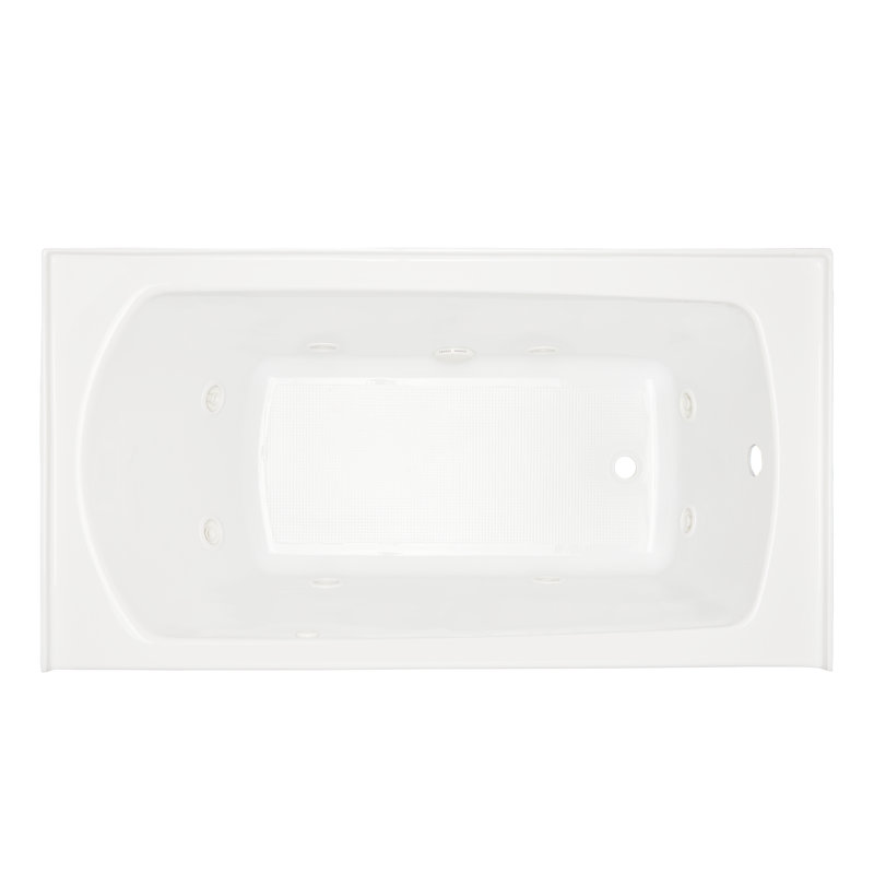 Signature Hardware 60" x 32" Bradenton Acrylic Drop-in Whirlpool Tub, Right