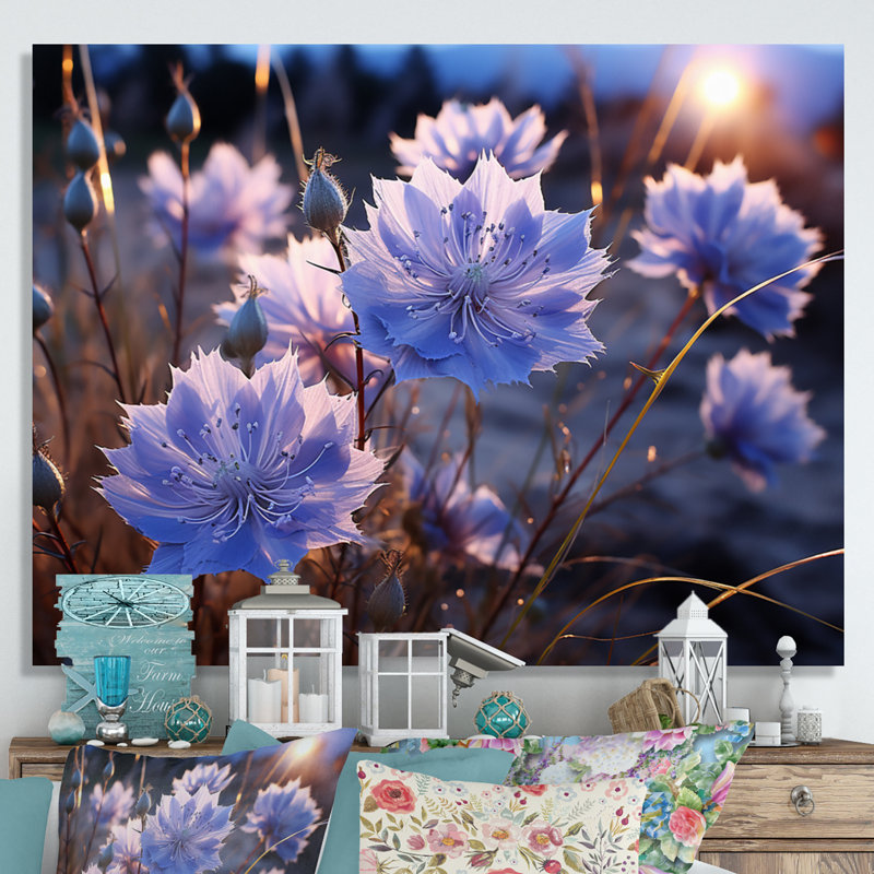 Champ de bleuets VI - impression, H 30 po x l 40 po x P 1,5 po, Toile tendue
